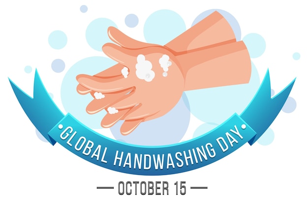 Global handwashing day banner design