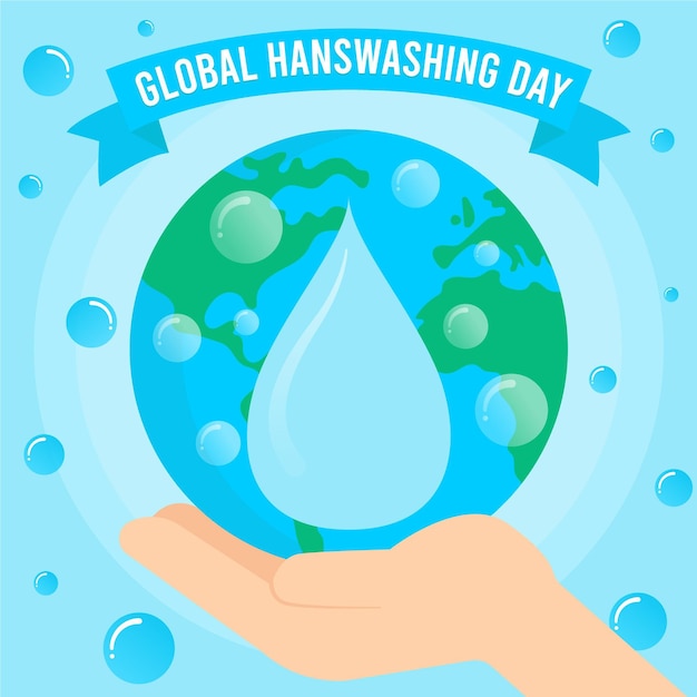 Free vector global handwashing day concept