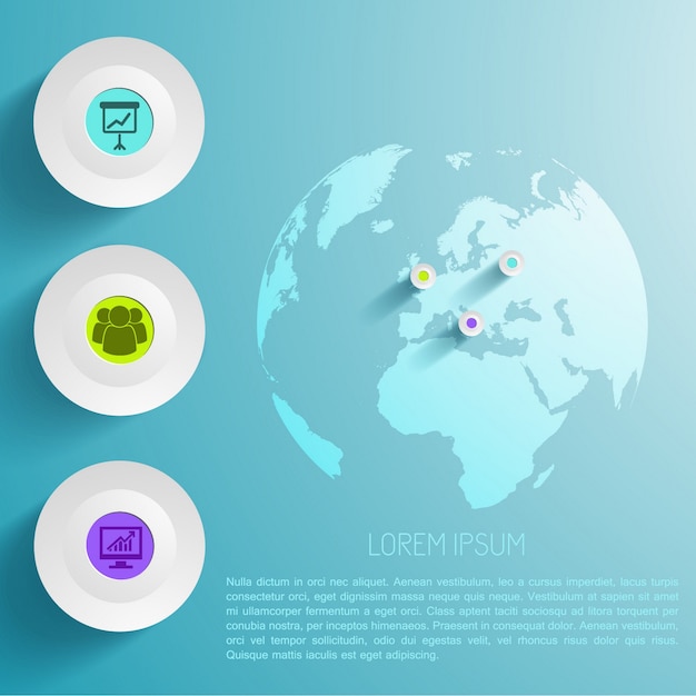 Free vector global infographic template