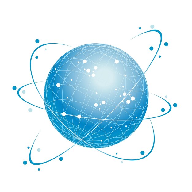 전세계 위성과 글로벌 네트워크 시스템 벡터 개념 그림