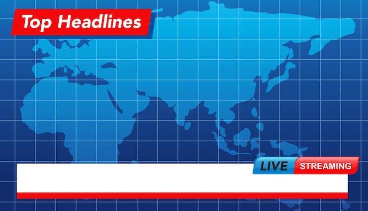 Free Vector global news broadcast template