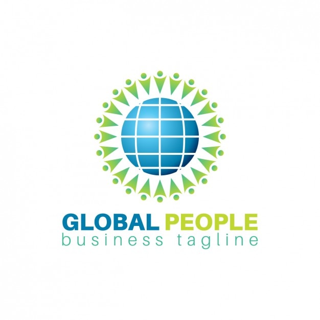 Free vector global people logo template