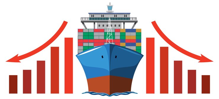 Free Vector global trade and economic trends