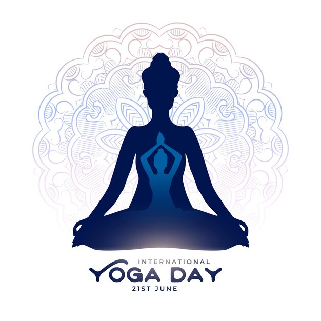 global yoga day mandala background for peace and clam