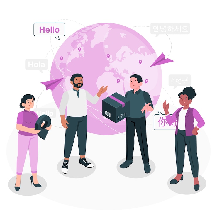Free Vector globalization concept illustration