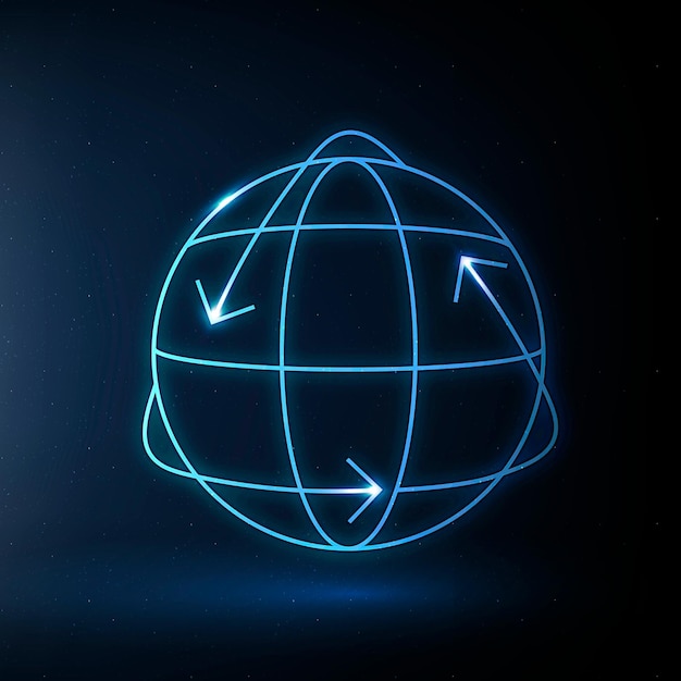 Глобус значок вектор символ сохранения окружающей среды