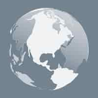 Free vector globe in white color