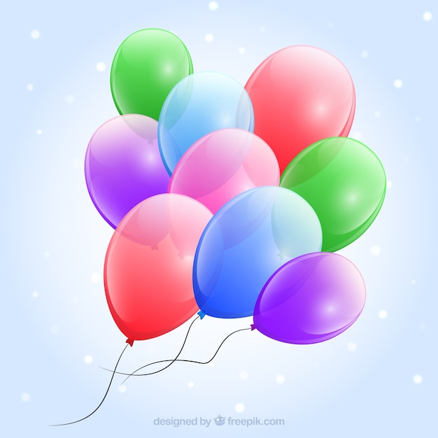 Free vector glossy balloons background