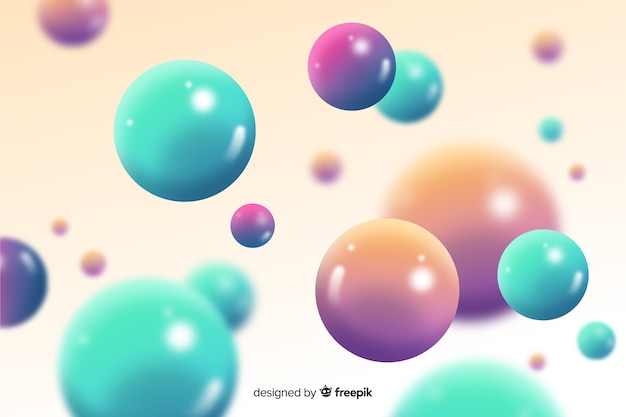 Free vector glossy flowing spheres background