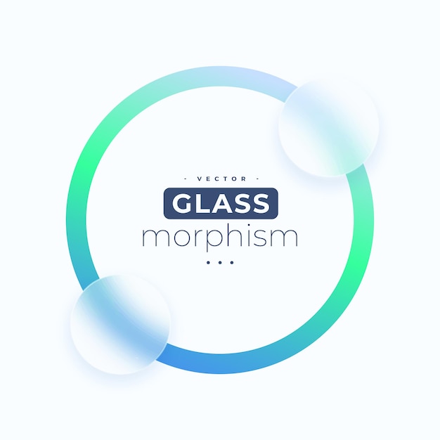 Free vector glossy glassmorphism background with refraction effect on acrylic frame