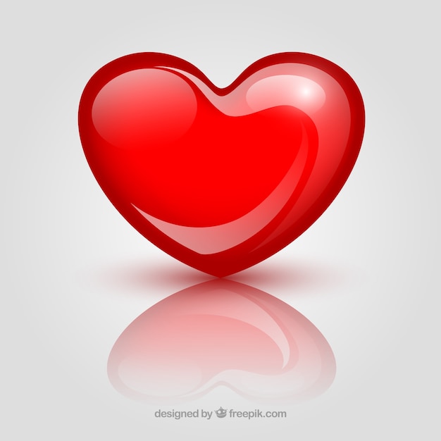 Free vector glossy heart background