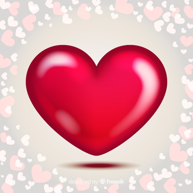 Free vector glossy heart background