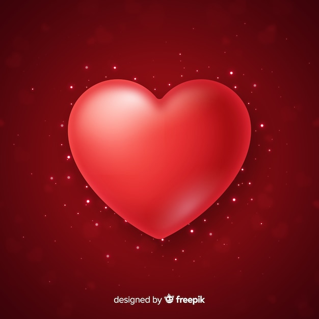 Glossy heart background