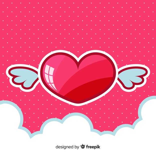 Glossy heart background 