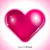 Free vector glossy heart background