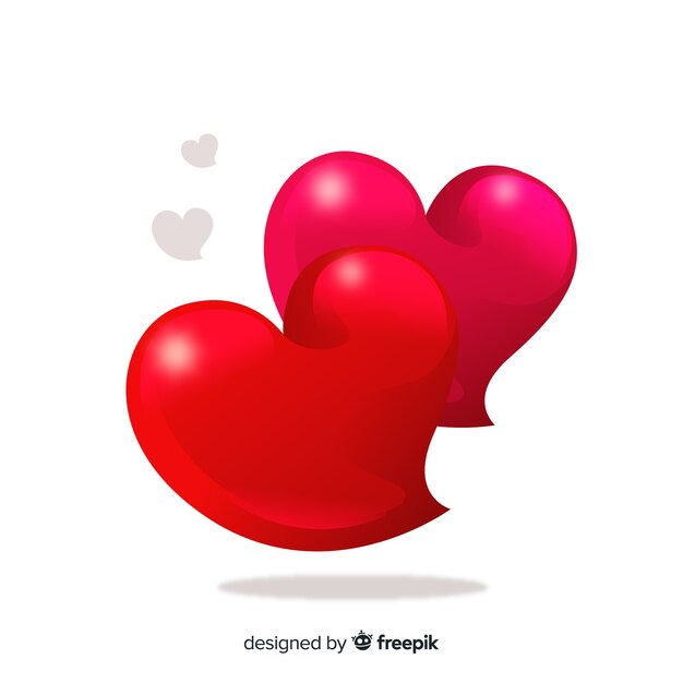 Glossy heart background