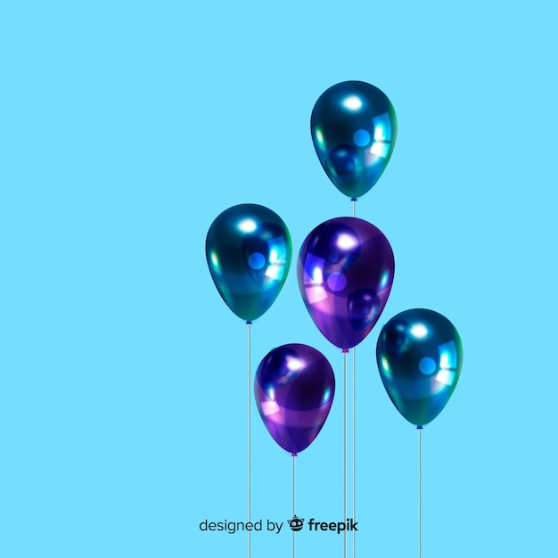 Glossy realistic tridimensional balloon background