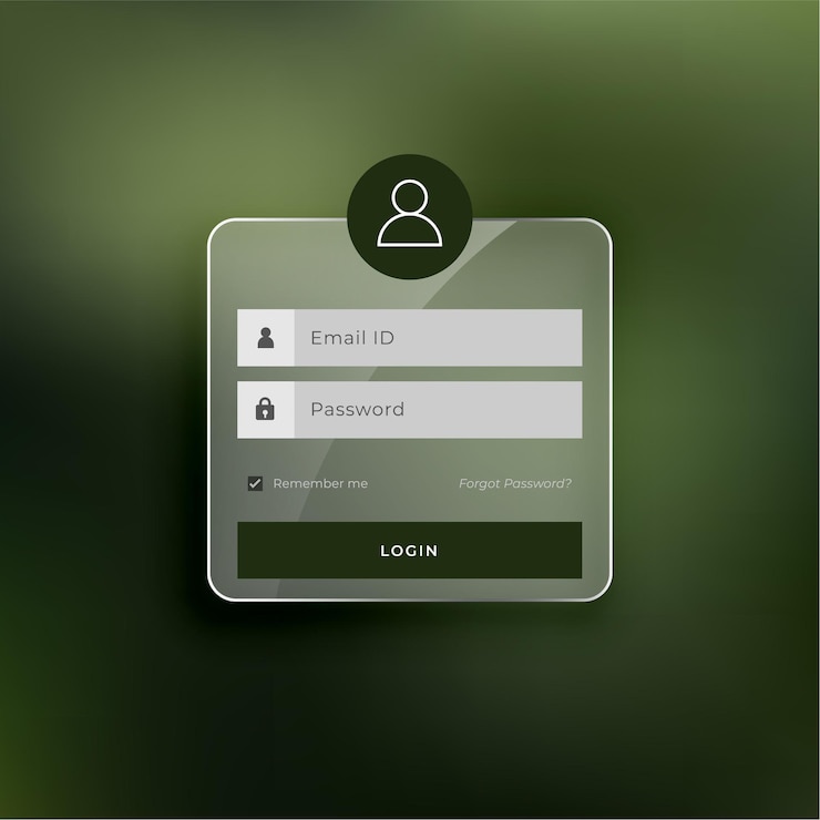 Free Vector glossy style login page template