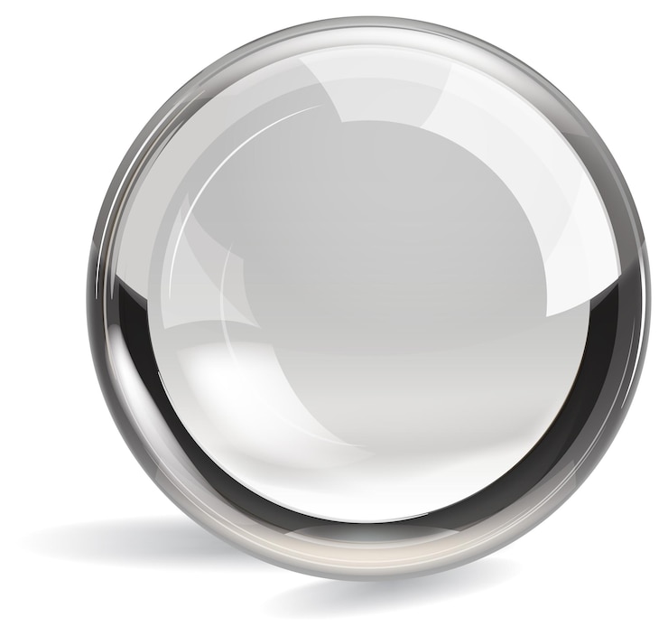Free Vector glossy transparent sphere illustration