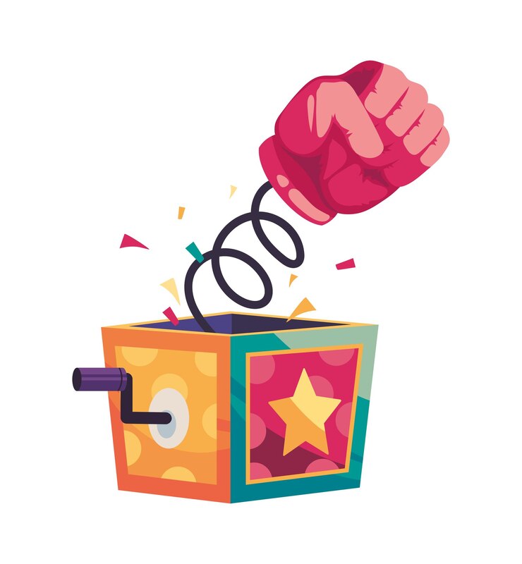 Free Vector glove in box fools day icon isolated