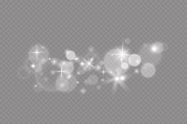 Glow light effect vector illustration christmas flash dust