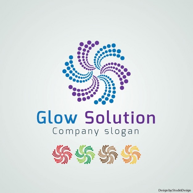 Free vector glow logo