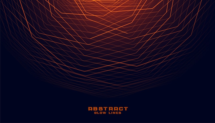 Free Vector glowing abstract geometric lines in curve style