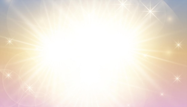 輝くバナー 太陽の光の効果