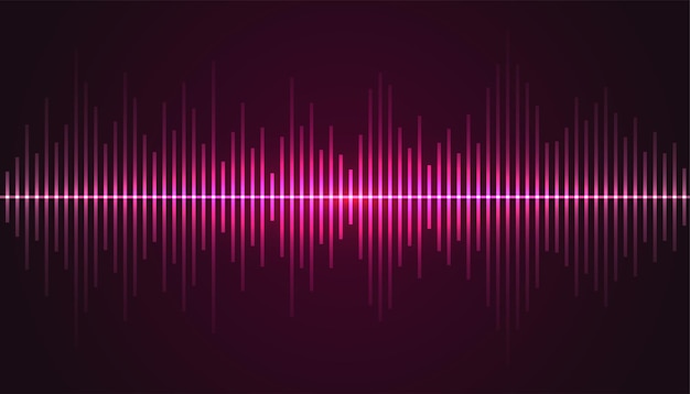 Free vector glowing audio song equalizer background for disco party