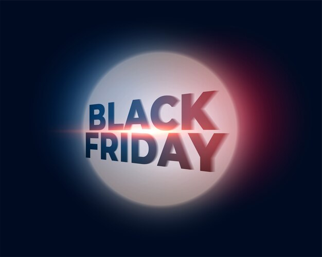 Glowing black friday background design