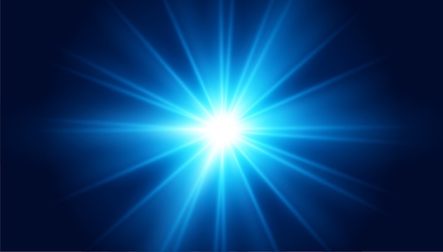 Free vector glowing blue lens flare light effect