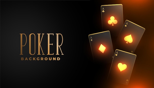 Free vector glowing casino playing card background