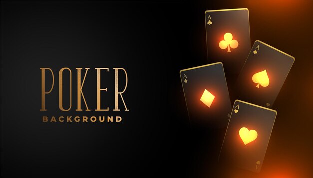 Glowing casino playing card background