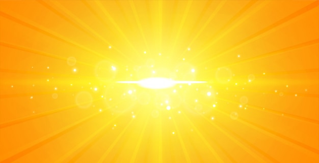 Free vector glowing center light rays yellow background