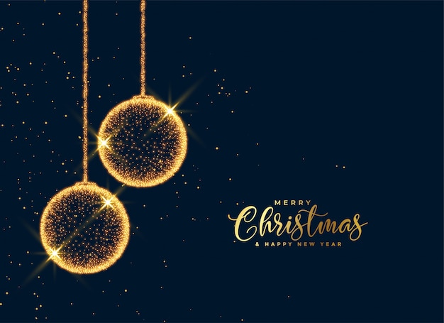 Free vector glowing christmas particles balls shiny background