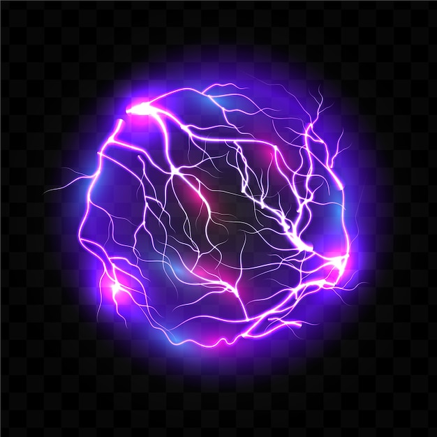 Free vector glowing electric ball light effect