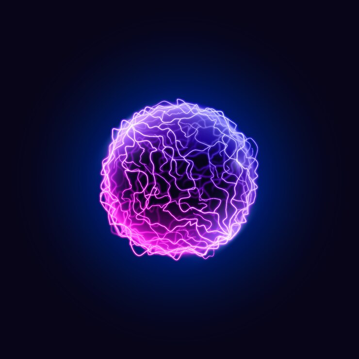 Free Vector glowing electric ball light
