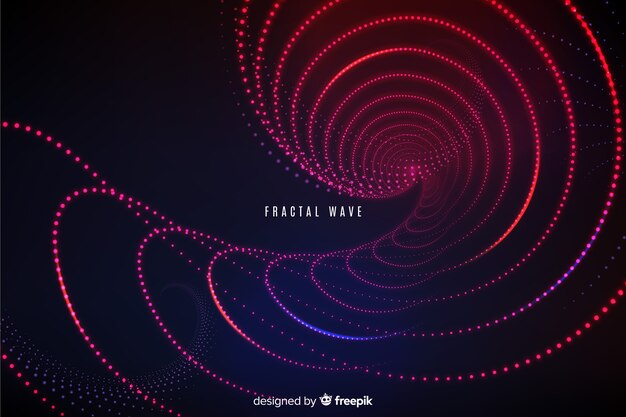 Glowing fractal grid wave background