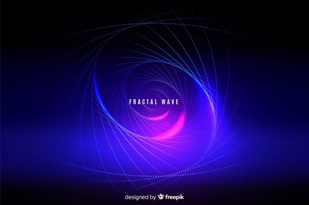 Glowing fractal grid wave background