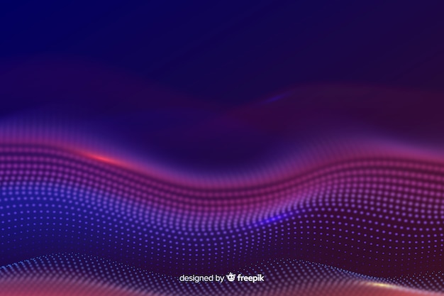 Glowing fractal grid wave background