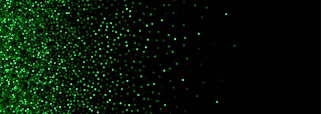 Free vector glowing green glitters banner