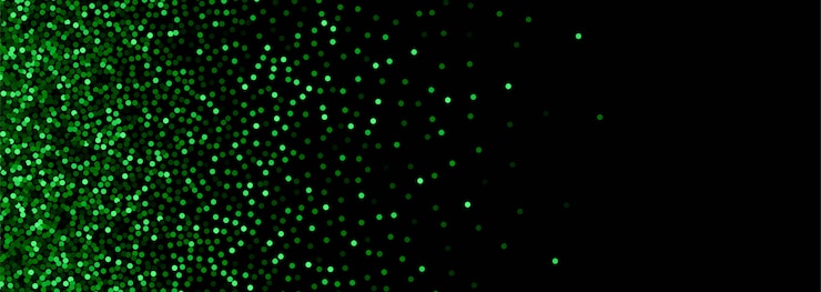 Free Vector glowing green glitters banner 