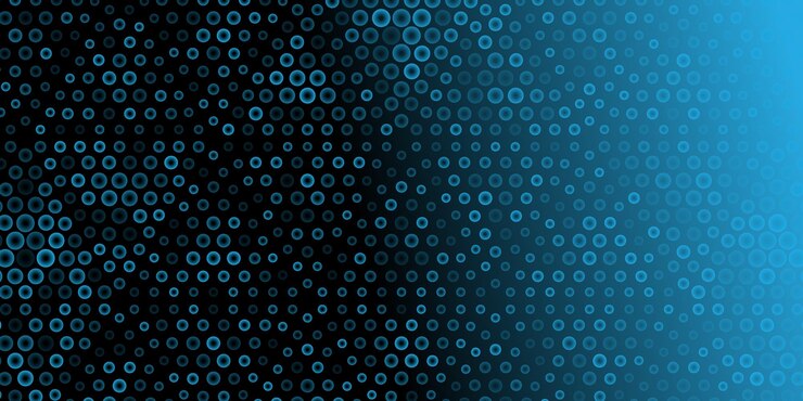 Free Vector glowing halftone dots pattern background