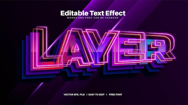 Glowing Layer Text Effect