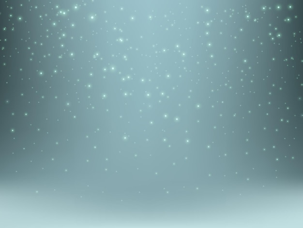Glowing light effect with many glitter particles isolated on transparent background