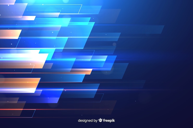 無料Vector 輝く光の動きの未来的な背景