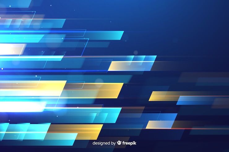 無料Vector 輝く光の動きの未来的な背景