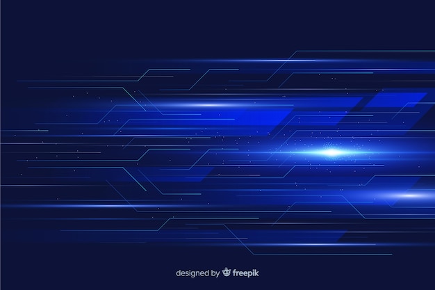 Free vector glowing light movement futuristic background