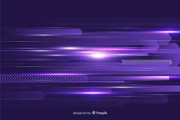 Free vector glowing light movement futuristic background