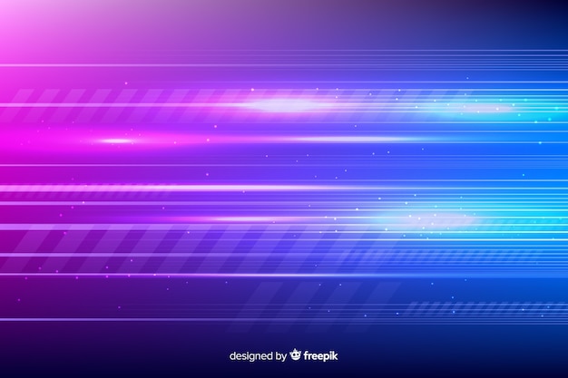 Free vector glowing light movement futuristic background